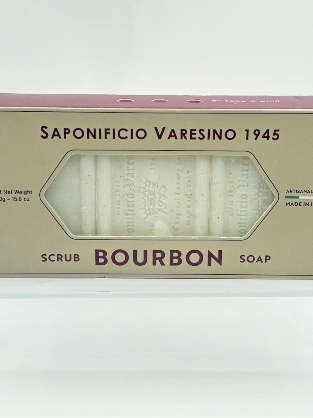 Saponificio Varesino Bourbon Scrub Soap - Cream Exfoliating Bar